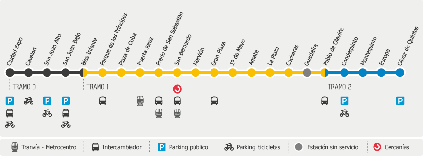 Mapa del Metro de Sevilla